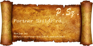 Portner Szilárd névjegykártya